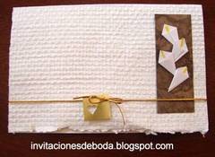 Invitación de boda con alcatraces